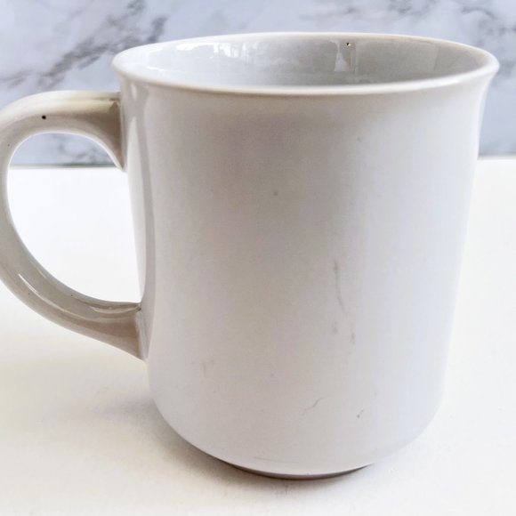 Vintage Black & White Tuxedo Cat and Butterfly Coffee Mug, 1980's Cottagecore - Picture 3 of 5